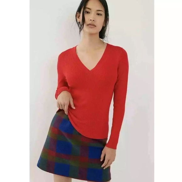 Anthropologie Maeve Thea red pullover size xsmall - Picture 1 of 6
